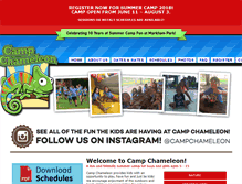 Tablet Screenshot of campchameleon.com